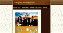 Desktop Screenshot of navajolandbaptistmissions.com