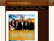 Tablet Screenshot of navajolandbaptistmissions.com